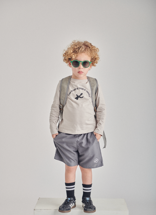 CAMISETA DE MANGA LARGA -  Explore Baby - TAUPE