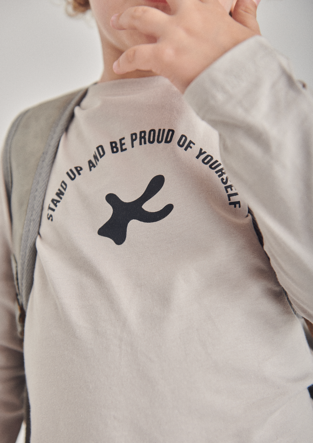 CAMISETA DE MANGA LARGA -  Explore Baby - TAUPE